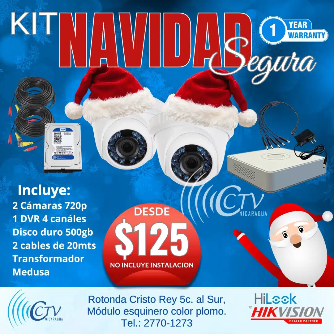 Kit de 2 Camaras Economicas 720P Hikvision Domo 1MP
